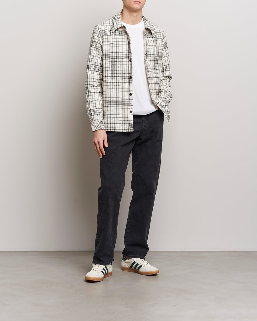 Herre | Skjorter | Samsøe Samsøe | Taka Checked Overshirt Dusty Olive/White