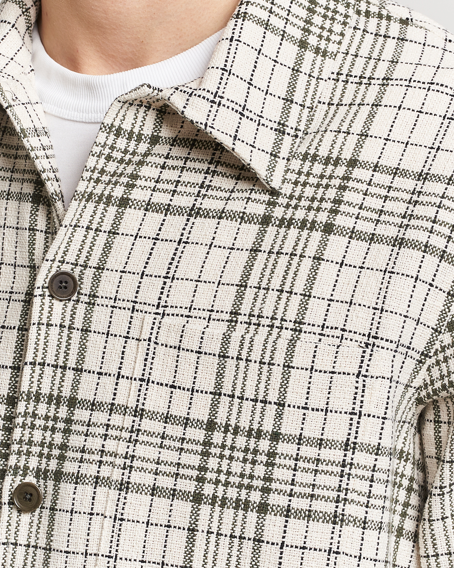 Herre | Skjorter | Samsøe Samsøe | Taka Checked Overshirt Dusty Olive/White