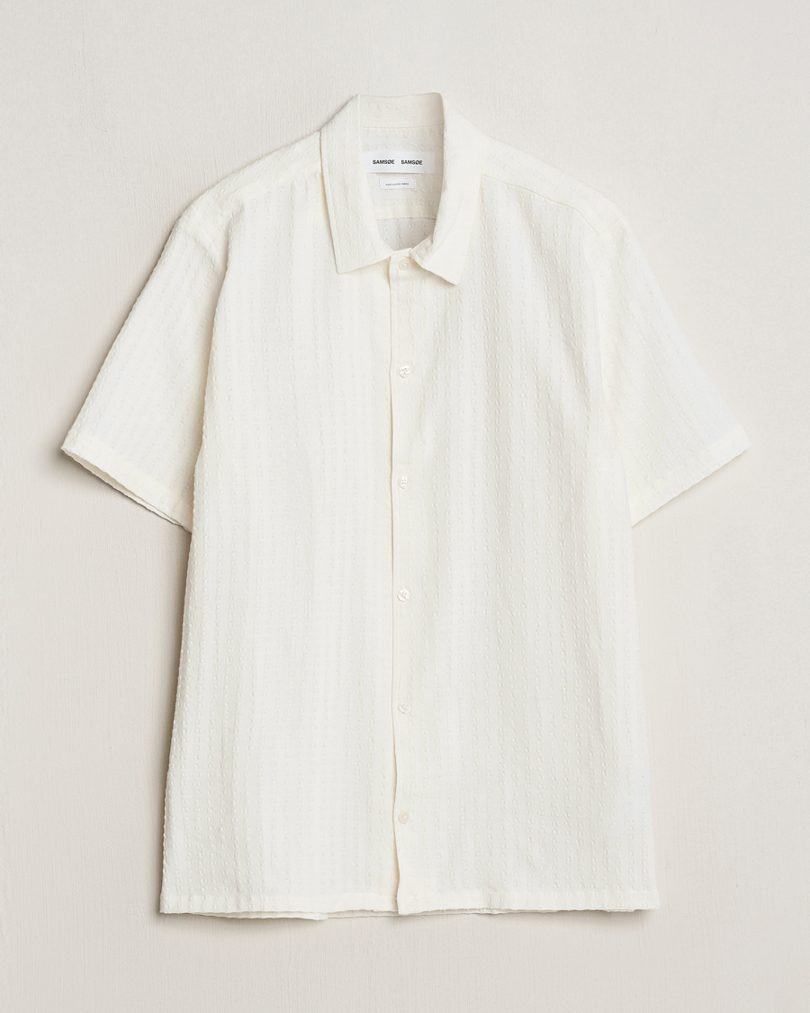 Herre | Skjorter | Samsøe Samsøe | Avan Structured Short Sleeve Shirt White