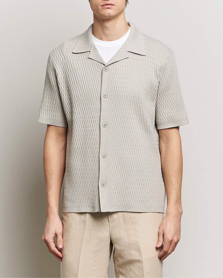 Herre |  | Samsøe Samsøe | Sagabin Resort Collar Short Sleeve Shirt Moonstruck