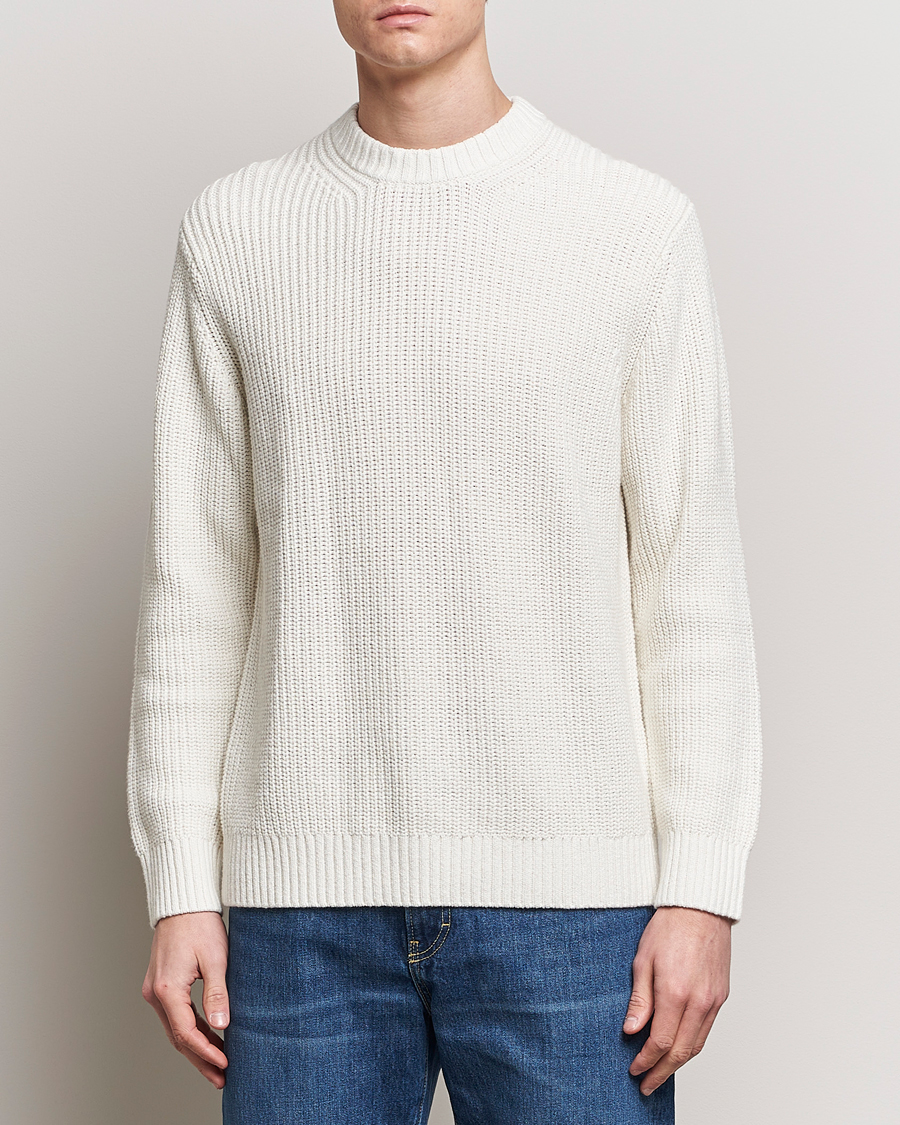 Herre | Nye produktbilleder | Samsøe Samsøe | Samarius Cotton/Linen Knitted Sweater Clear Cream