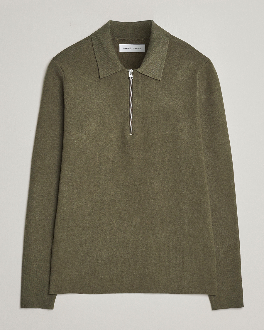 Herre | Trøjer | Samsøe Samsøe | Guna Half Zip Dusty Olive