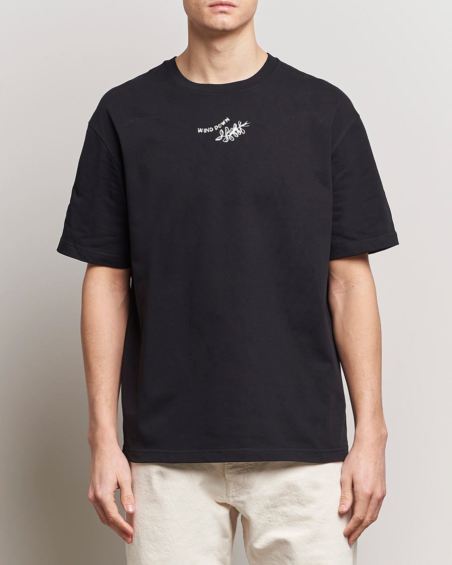 Herre | Nyheder | Samsøe Samsøe | Sawind Printed Crew Neck T-Shirt Black