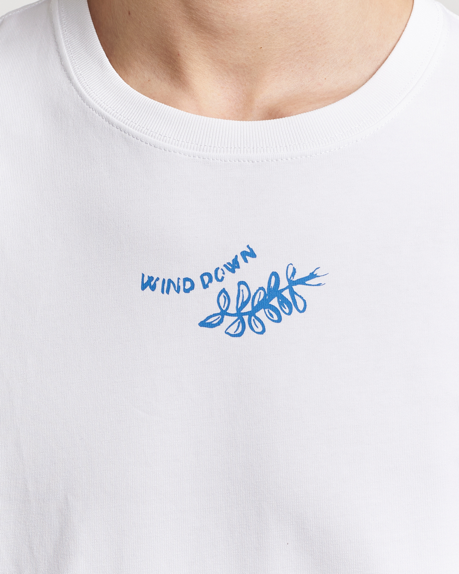 Herre | T-Shirts | Samsøe Samsøe | Sawind Printed Crew Neck T-Shirt White
