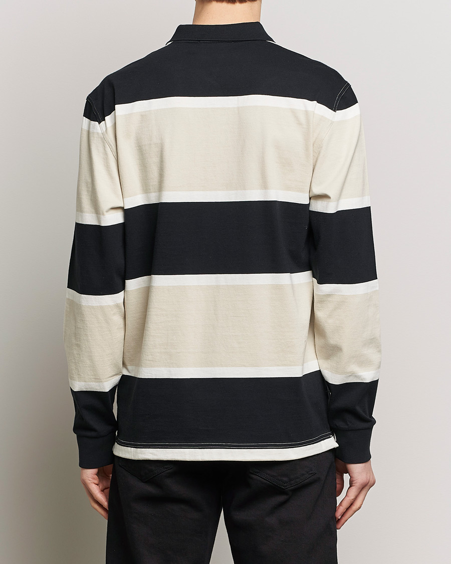 Herre | Trøjer | Fred Perry | Relaxed Striped Rugby Shirt Oatameal/Black