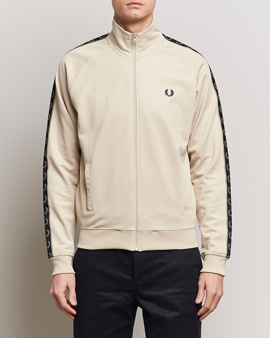 Herre | Klær | Fred Perry | Taped Track Jacket Oatmeal