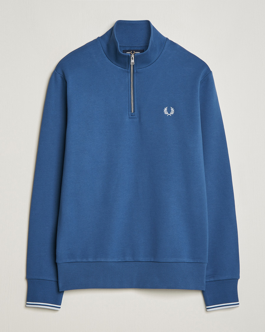 Herre | Trøjer | Fred Perry | Half Zip Sweatshirt Midnight Blue