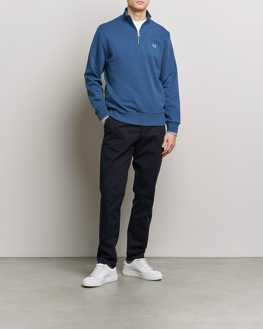 Herre | Trøjer | Fred Perry | Half Zip Sweatshirt Midnight Blue