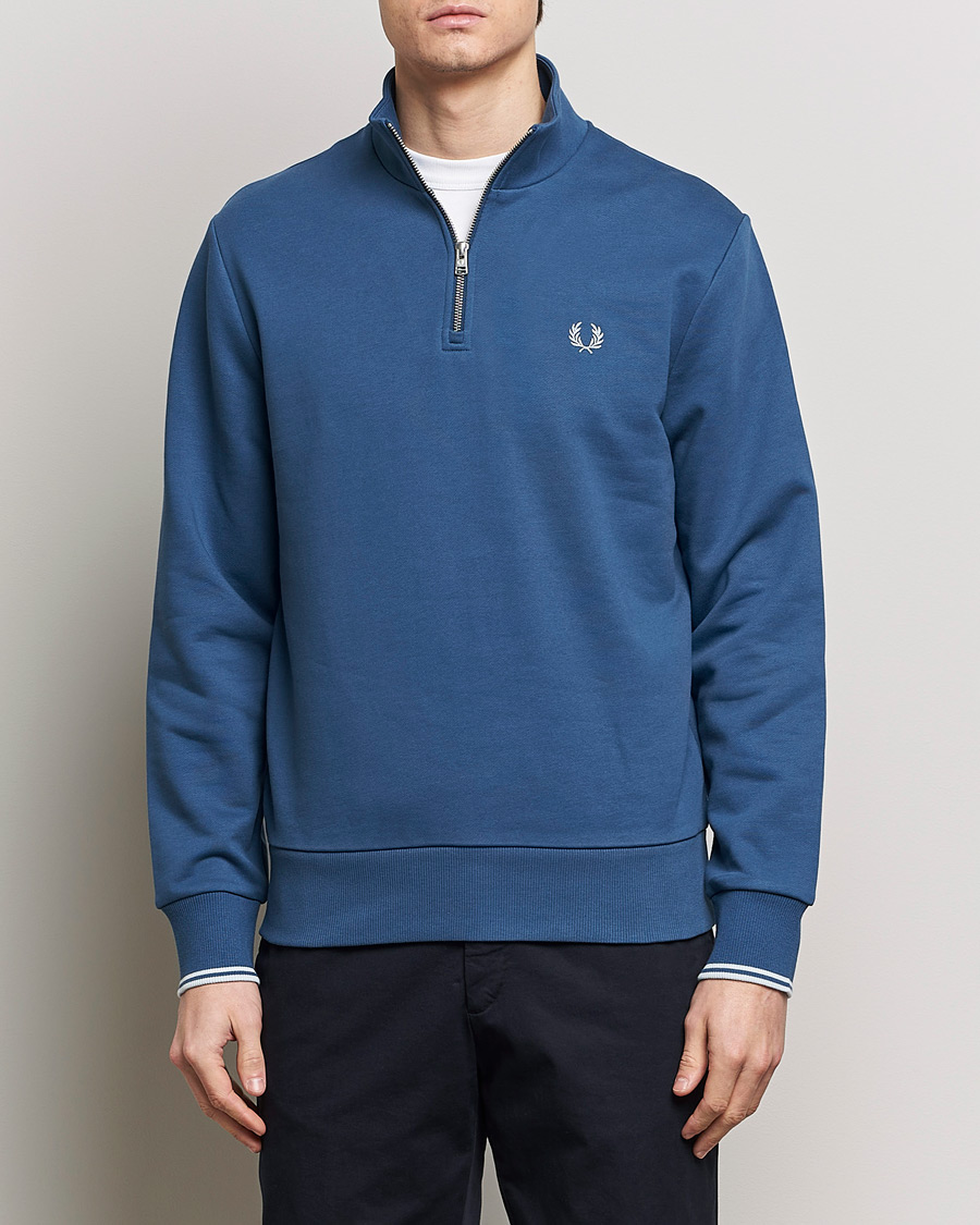 Herre | Trøjer | Fred Perry | Half Zip Sweatshirt Midnight Blue