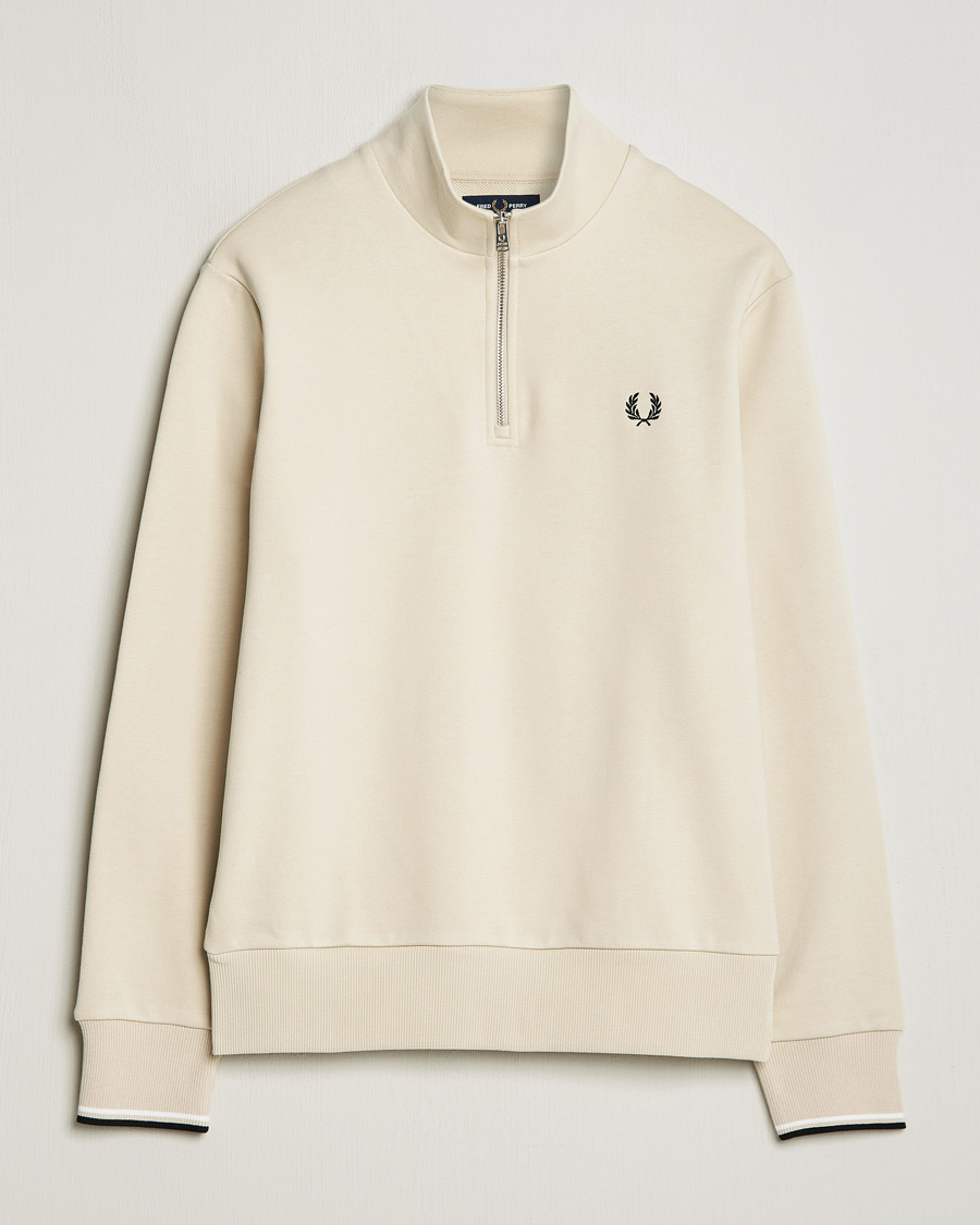 Herre |  | Fred Perry | Half Zip Sweatshirt Oatmeal