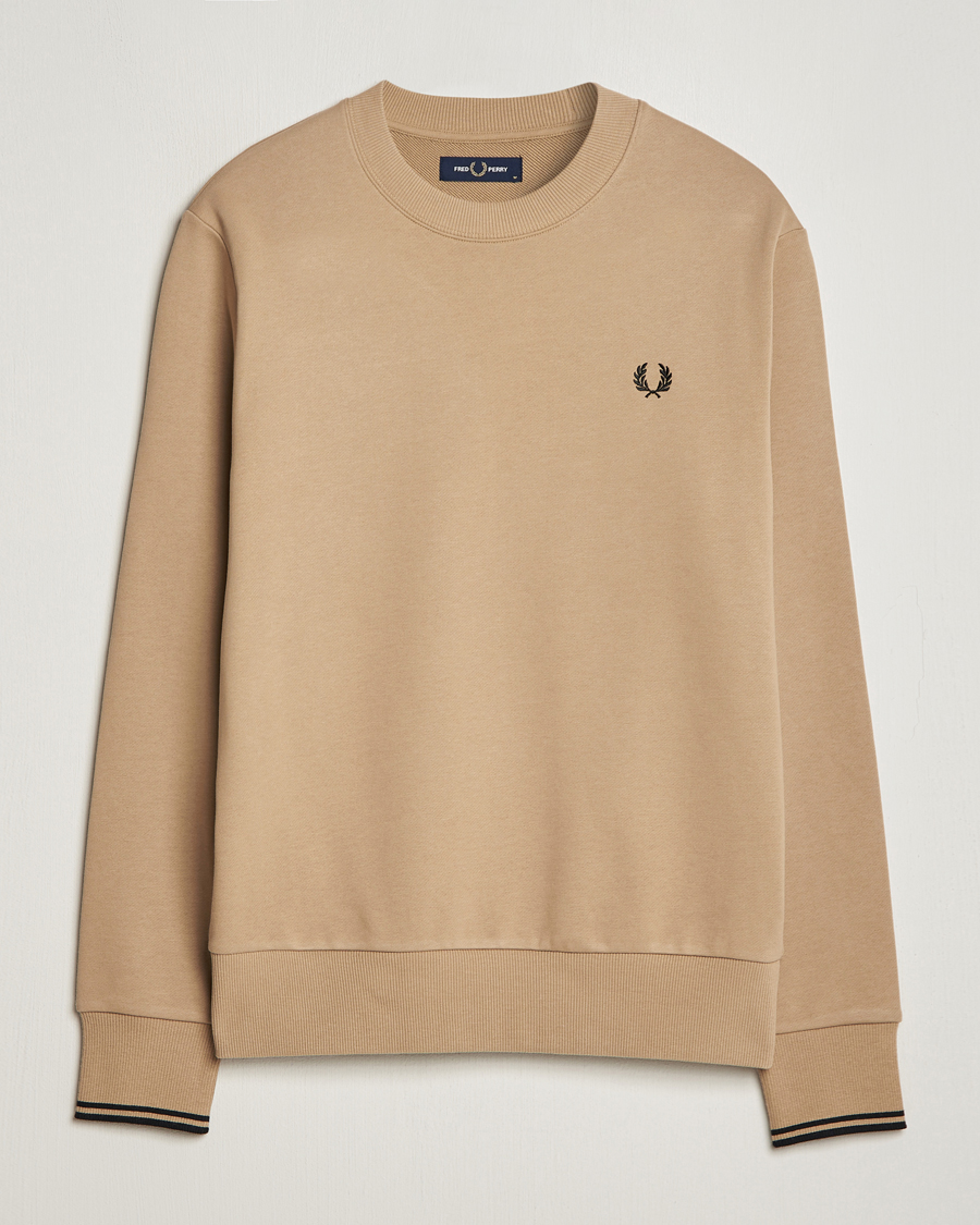 Herr |  | Fred Perry | Crew Neck Sweatshirt Warm Grey