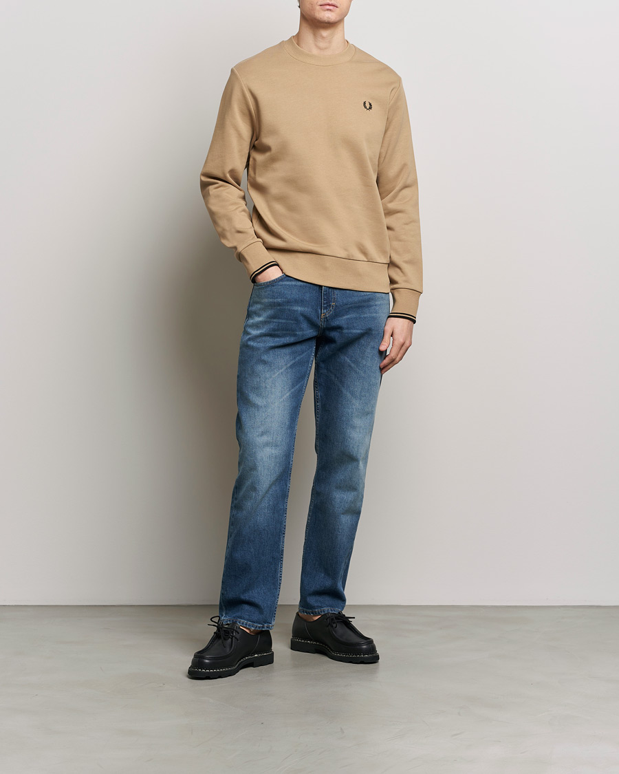 Herre | Trøjer | Fred Perry | Crew Neck Sweatshirt Warm Grey