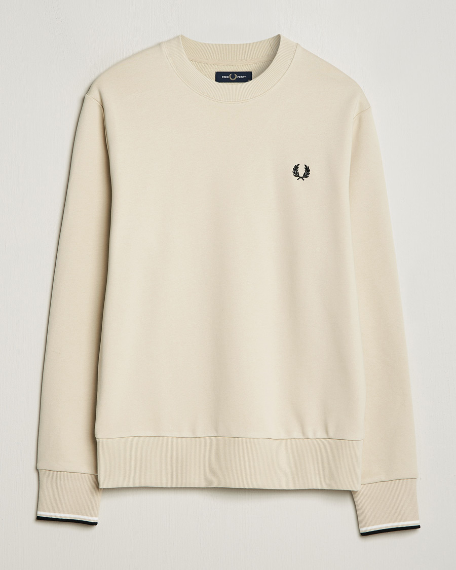 Herre | Trøjer | Fred Perry | Crew Neck Sweatshirt Oatmeal