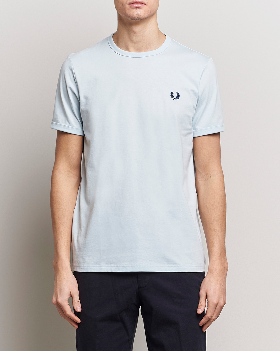 Herre | Tøj | Fred Perry | Ringer T-Shirt Light Ice