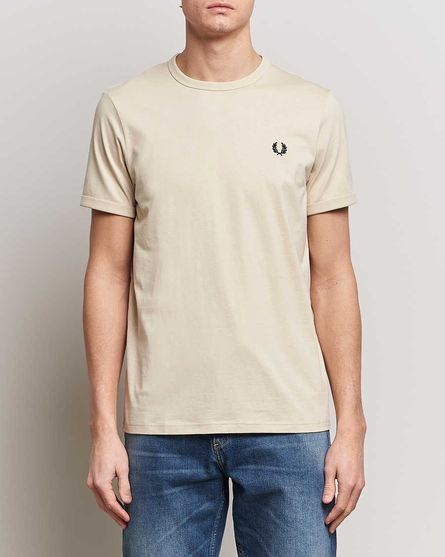 Herre | Tøj | Fred Perry | Ringer T-Shirt Oatmeal