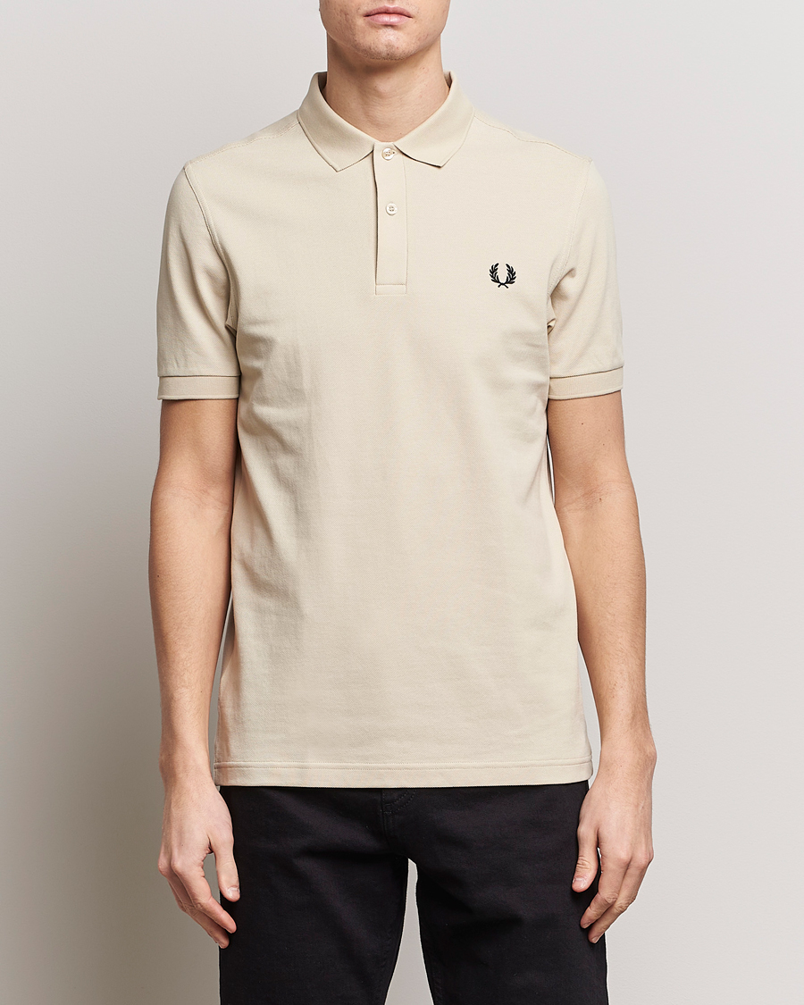 Herre | Best of British | Fred Perry | Plain Polo Shirt Oatmeal