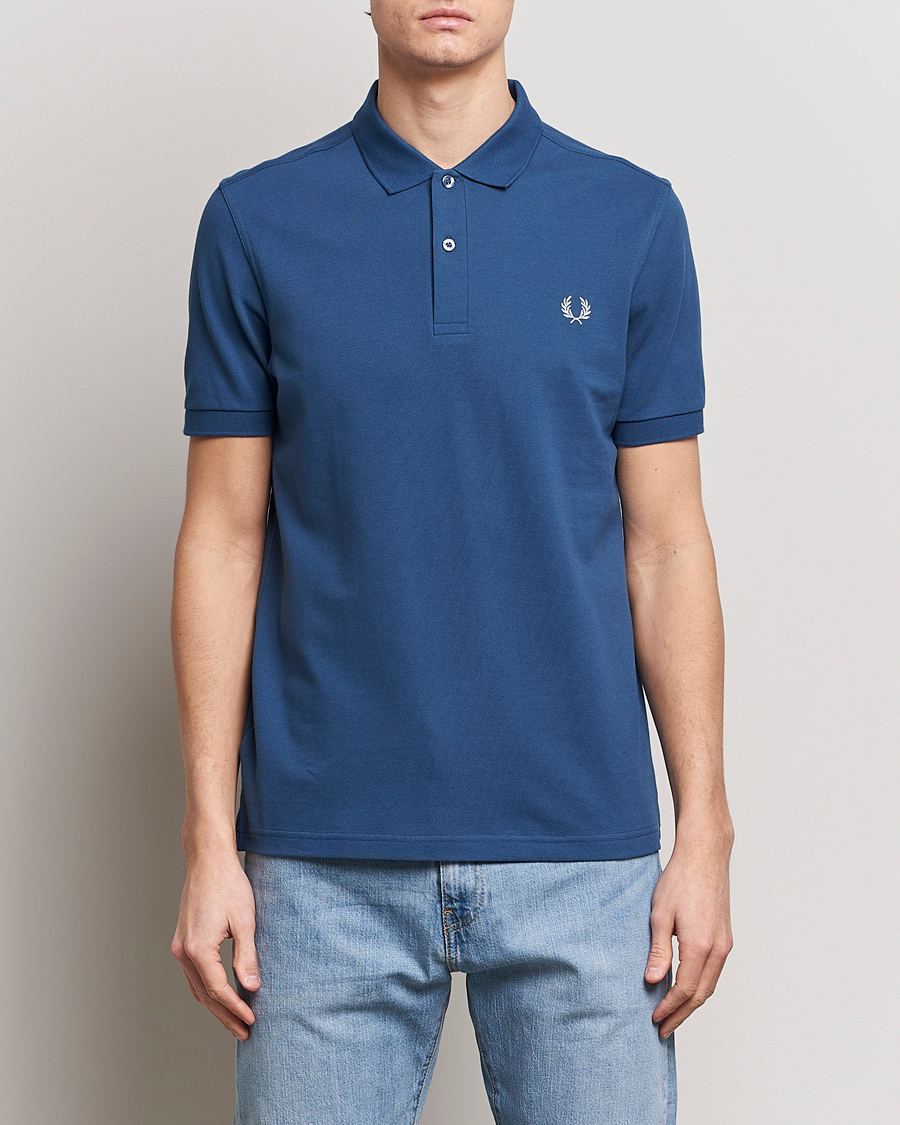 Herr |  | Fred Perry | Plain Polo Shirt Midnight Blue