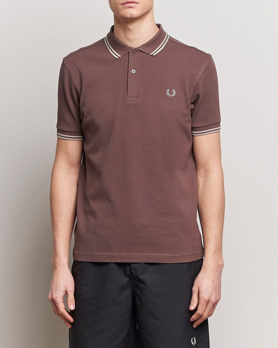 Herre | Kortærmede polotrøjer | Fred Perry | Twin Tipped Polo Shirt Brick Red
