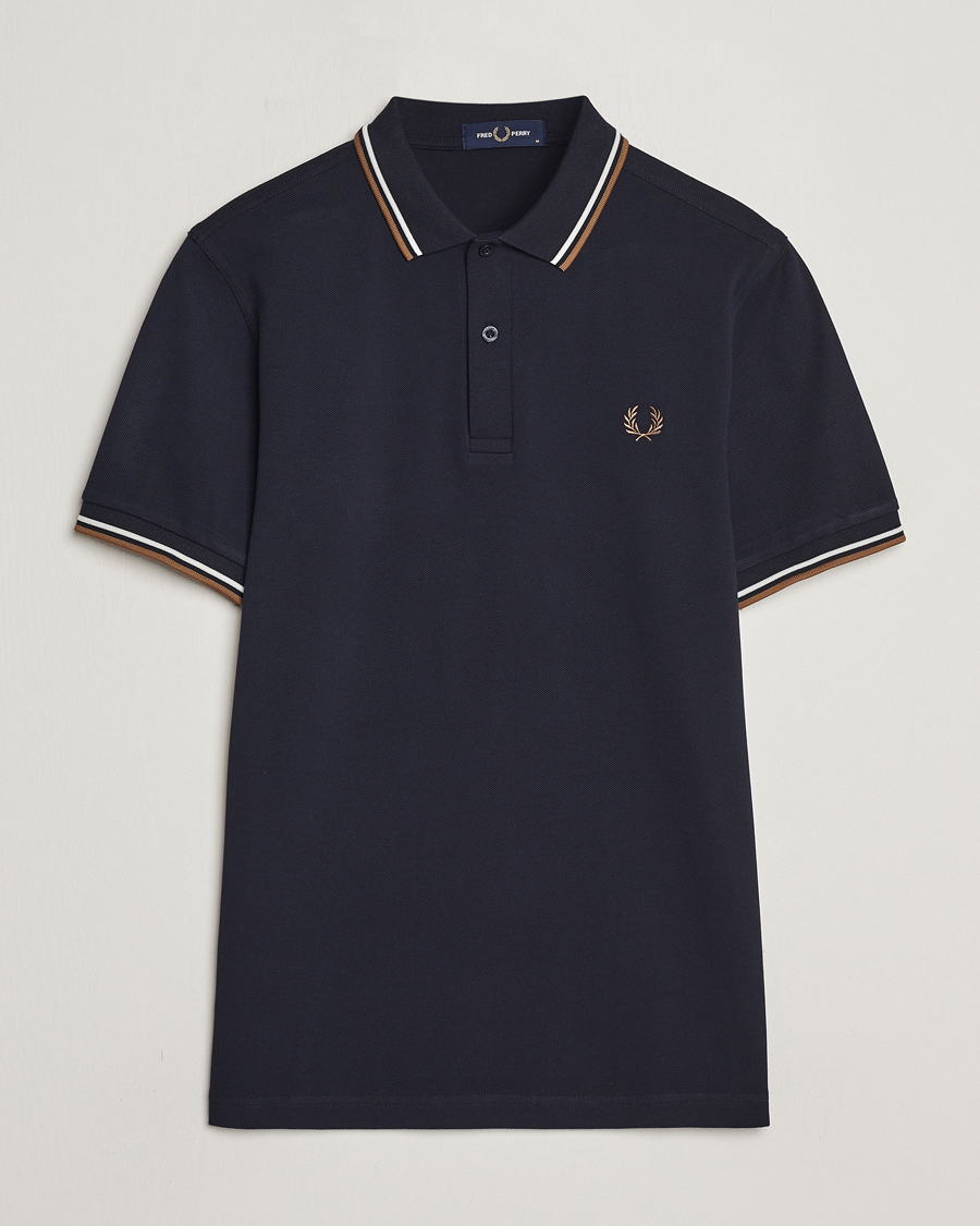 Herr |  | Fred Perry | Twin Tipped Polo Shirt Navy