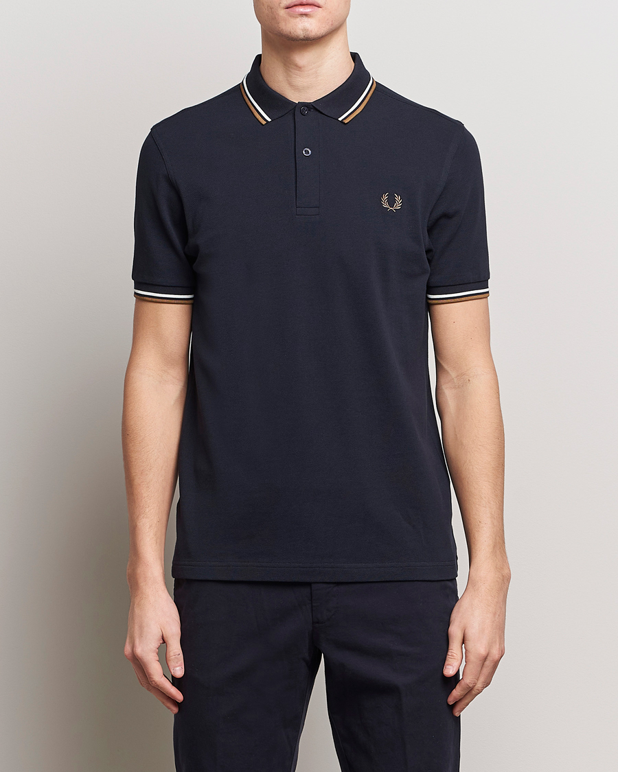 Herre | Best of British | Fred Perry | Twin Tipped Polo Shirt Navy
