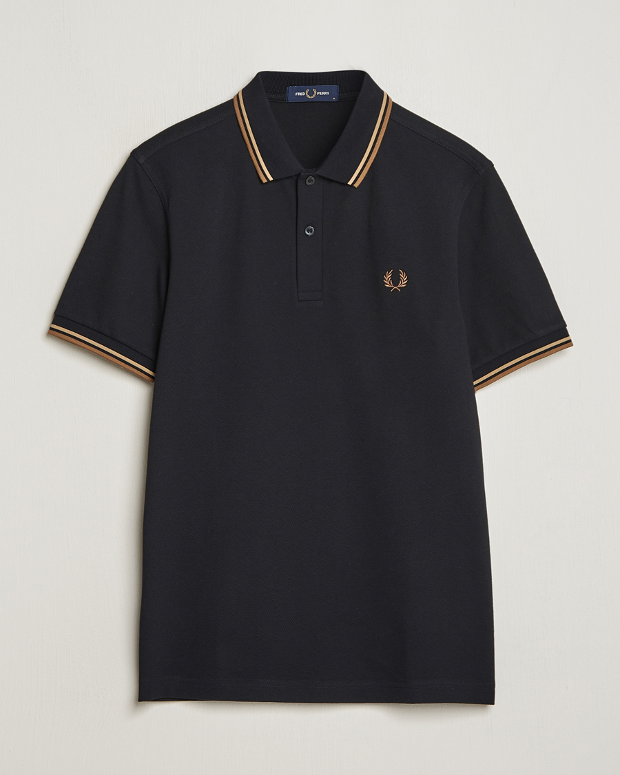Herre |  | Fred Perry | Twin Tipped Polo Shirt Black