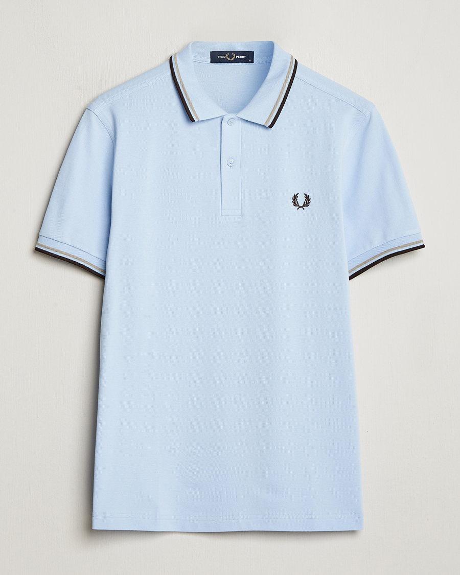 Herre |  | Fred Perry | Twin Tipped Polo Shirt Light Smoke