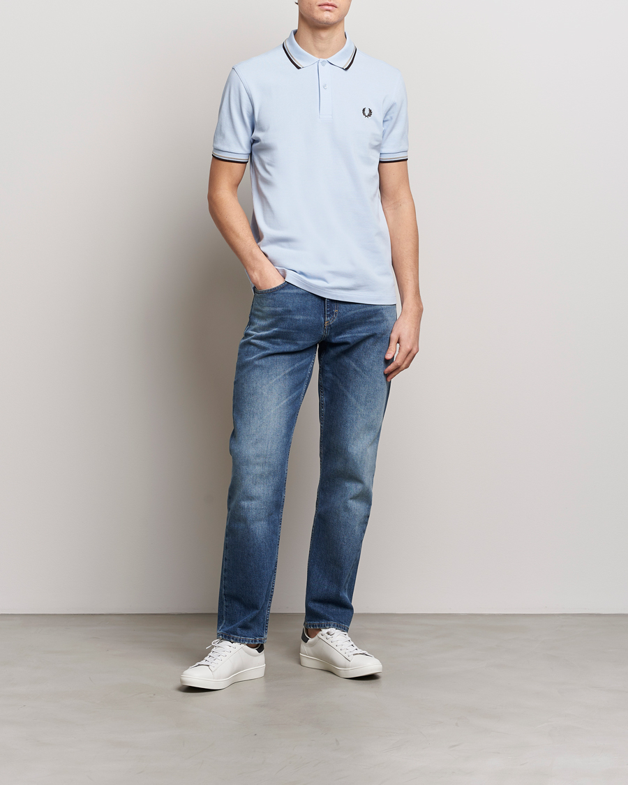 Herre | Polotrøjer | Fred Perry | Twin Tipped Polo Shirt Light Smoke