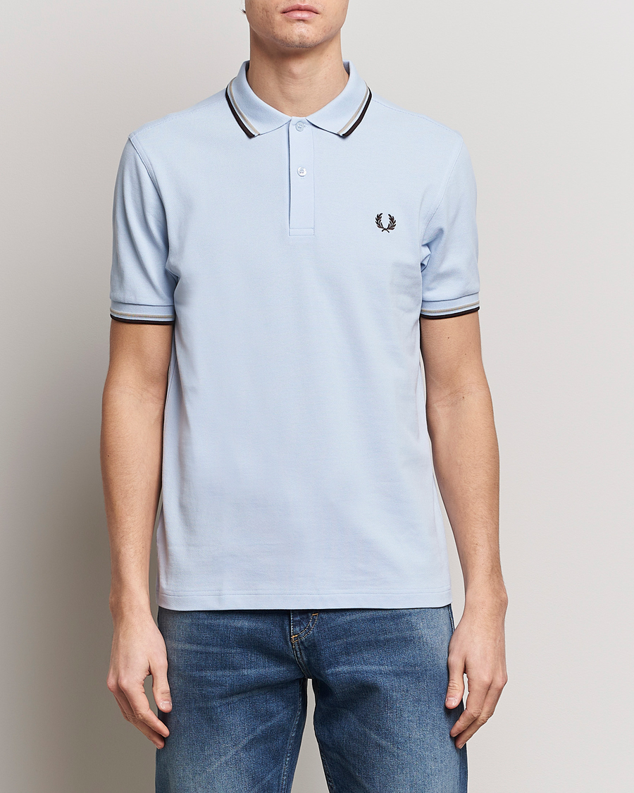 Herre | Tøj | Fred Perry | Twin Tipped Polo Shirt Light Smoke