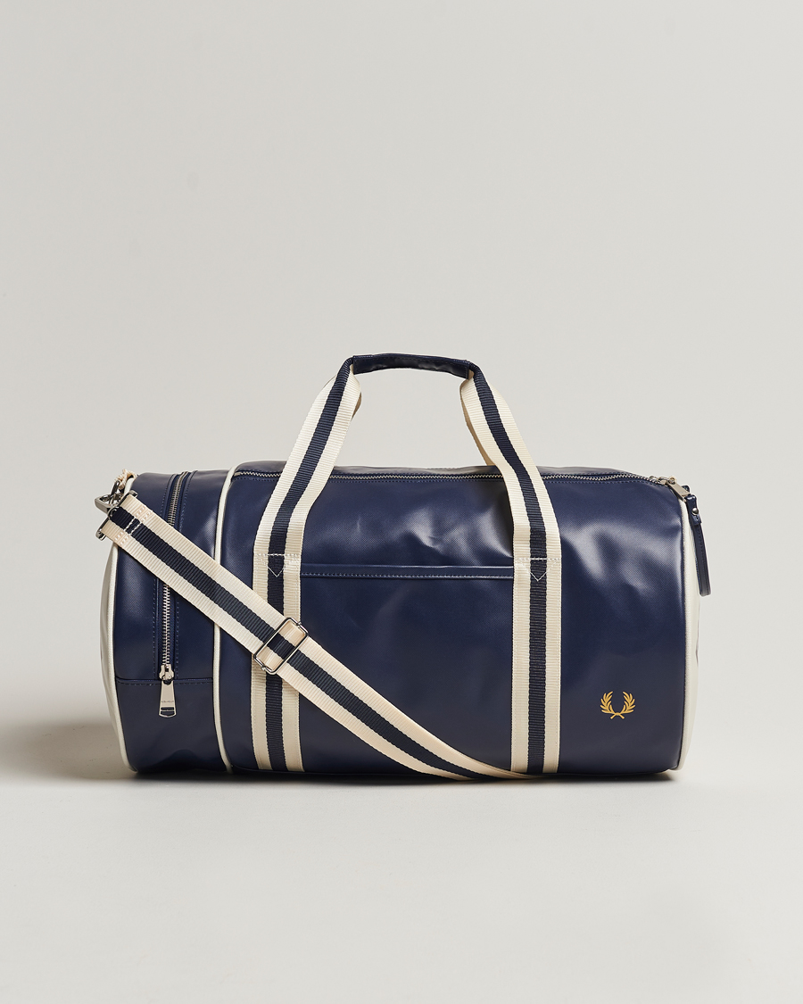 Herre | Fred Perry Classic Barrel Bag Navy/Ecru | Fred Perry | Classic Barrel Bag Navy/Ecru