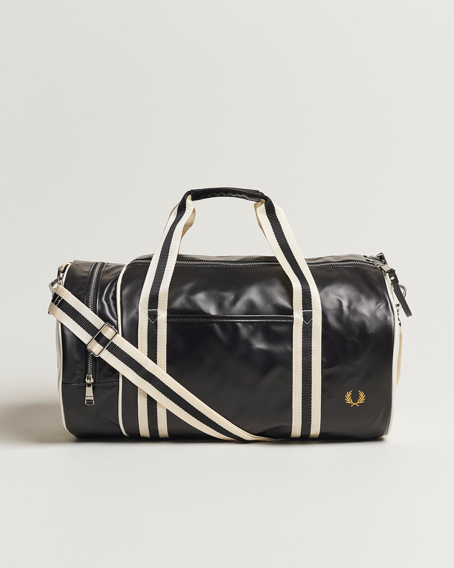 Herre | Tasker | Fred Perry | Classic Barrel Bag Black/Ecru