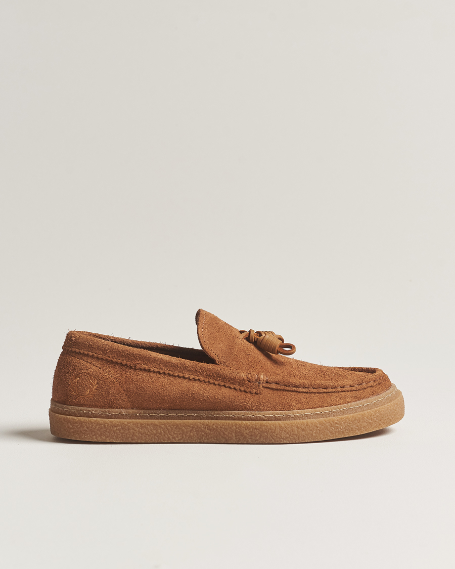 Herre | Fred Perry Dawson Suede Tassel Loafer Dark Caramel | Fred Perry | Dawson Suede Tassel Loafer Dark Caramel