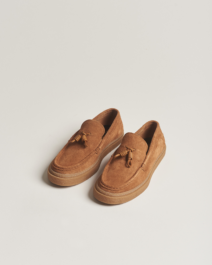 Herre | Fred Perry | Fred Perry | Dawson Suede Tassel Loafer Dark Caramel