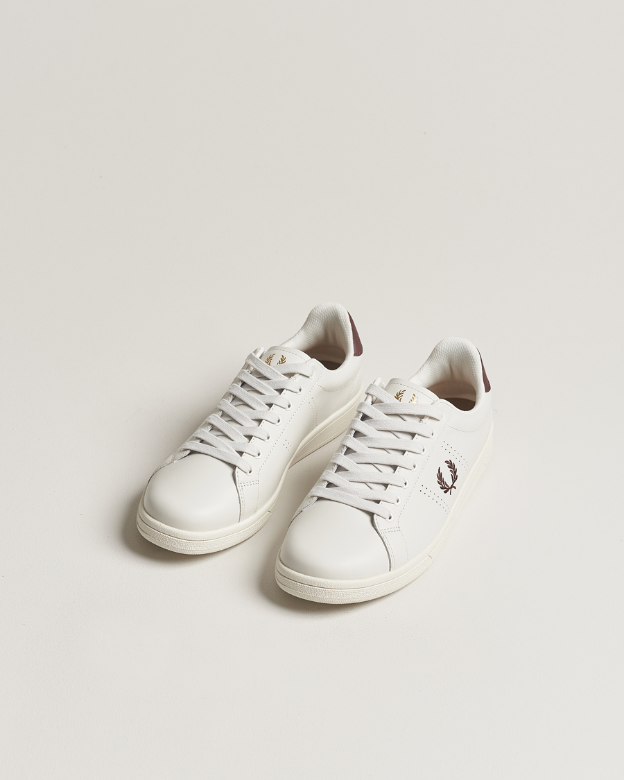 Herre | Afdelinger | Fred Perry | B721 Leather Sneaker Porcelain/Brick Red