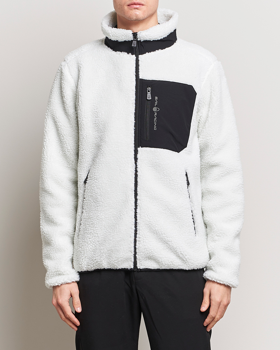Herre | Sail Racing | Sail Racing | Bowman Pile Full Zip Storm White