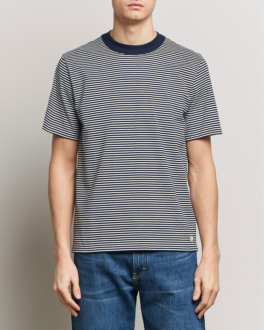 Herre | Afdelinger | Armor-lux | Callac Héritage Stripe T-Shirt Deep Marine/Milk