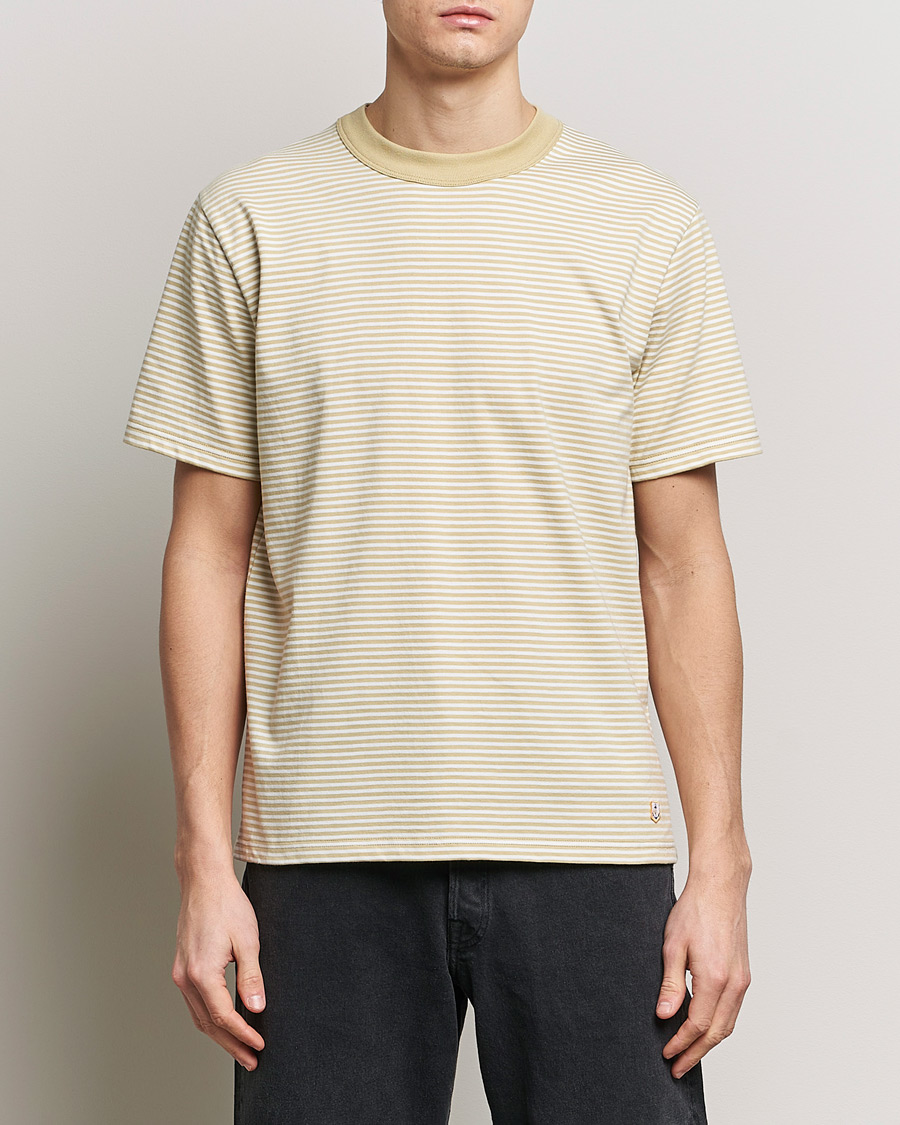 Herre | Afdelinger | Armor-lux | Callac Héritage Stripe T-Shirt Pale Olive/Milk