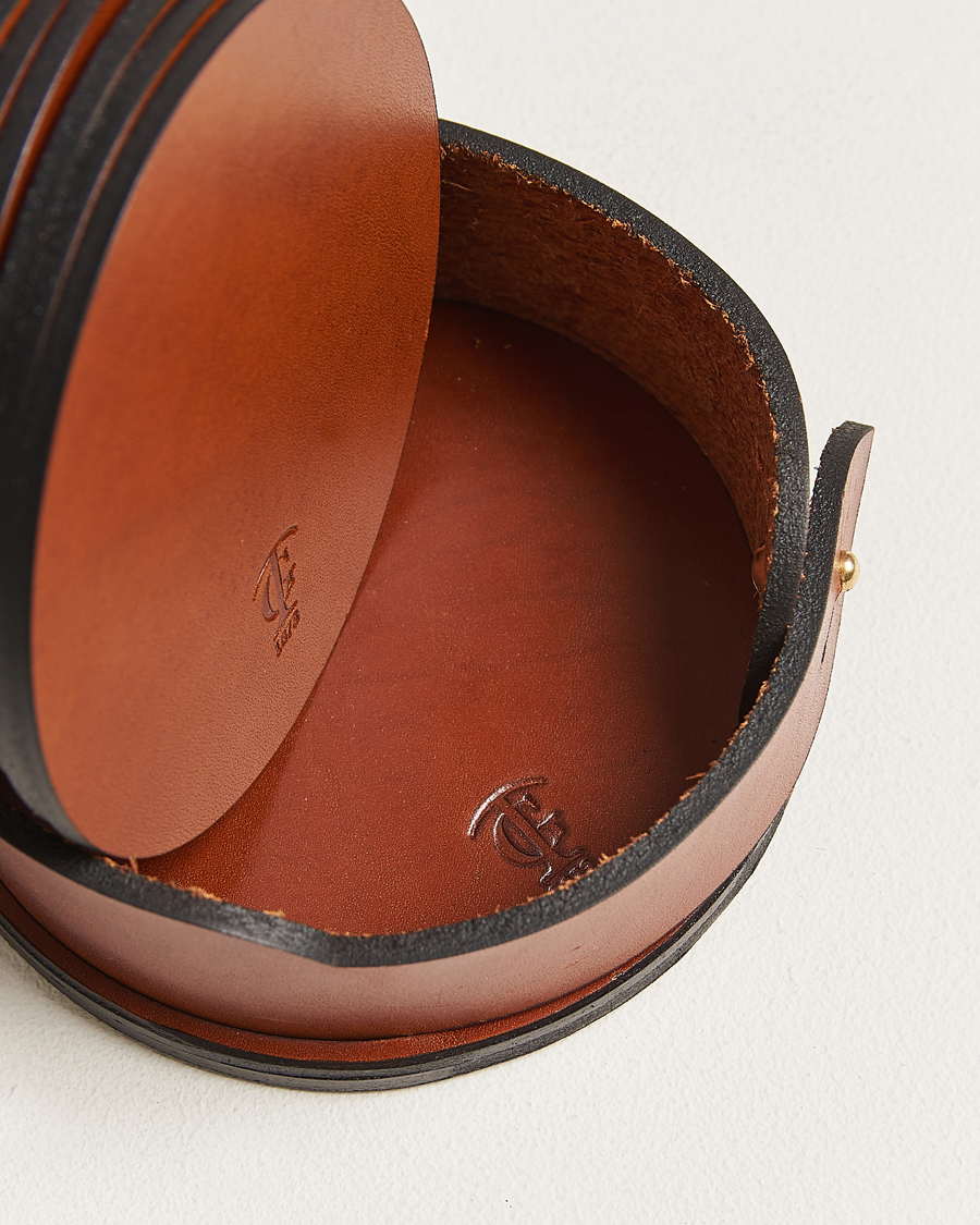 Men | Home | Tärnsjö Garveri | Leather Coaster Set 006 Light Brown