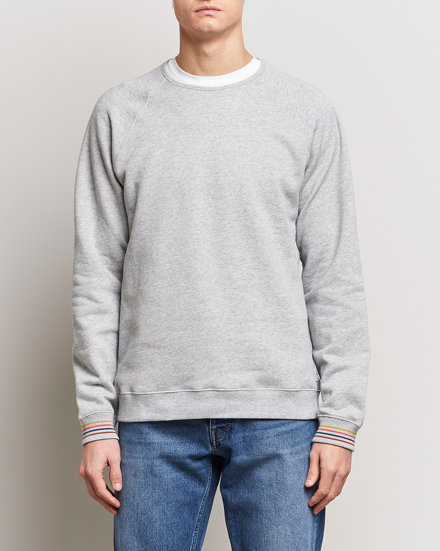 Herre | Tøj | Paul Smith | Artist Rib Crew Neck Sweatshirt Grey Melange