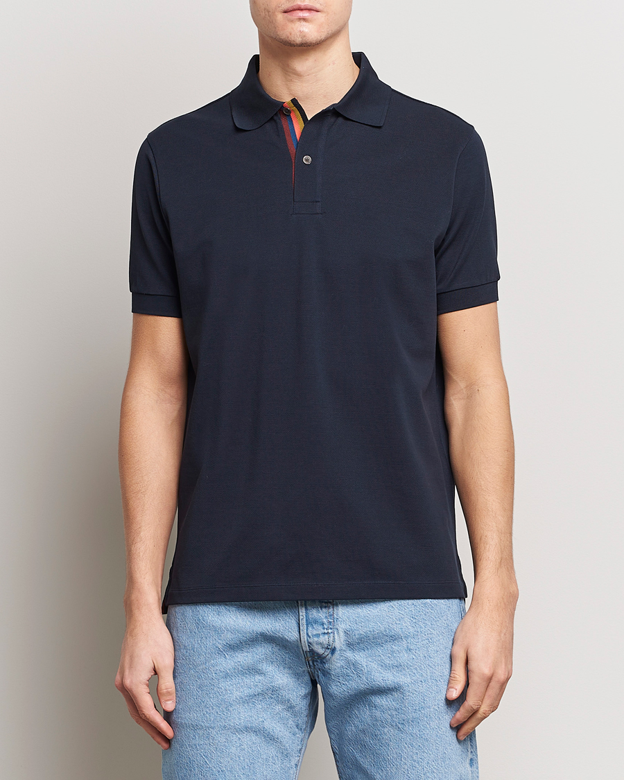 Herre | Best of British | Paul Smith | Placket Stripe Polo Navy