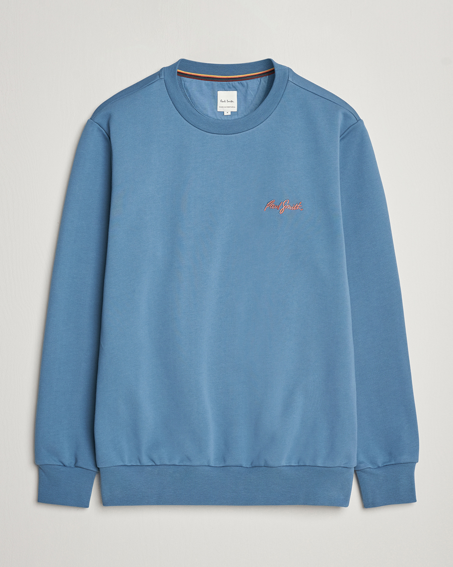 Herre | Trøjer | Paul Smith | Embroidery Crew Neck Sweatshirt Light Blue