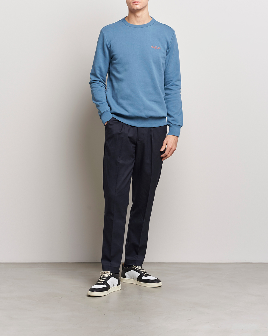 Herre | Trøjer | Paul Smith | Embroidery Crew Neck Sweatshirt Light Blue