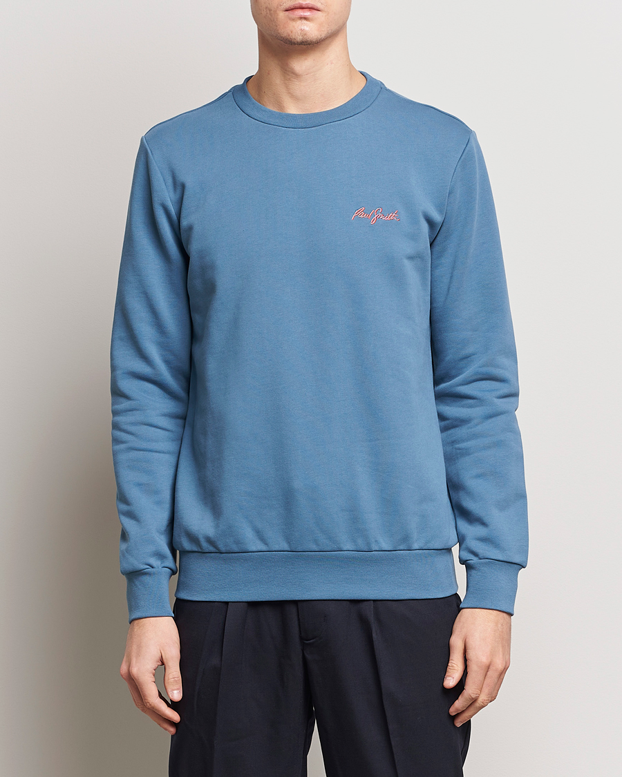 Herre | Trøjer | Paul Smith | Embroidery Crew Neck Sweatshirt Light Blue