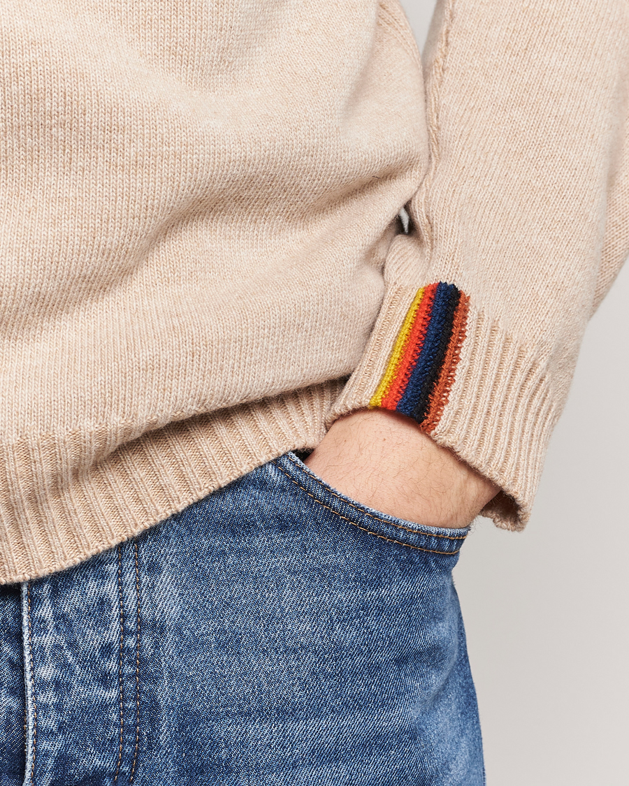 Herre | Trøjer | Paul Smith | Lambswool Crew Neck Sweater Beige Melange