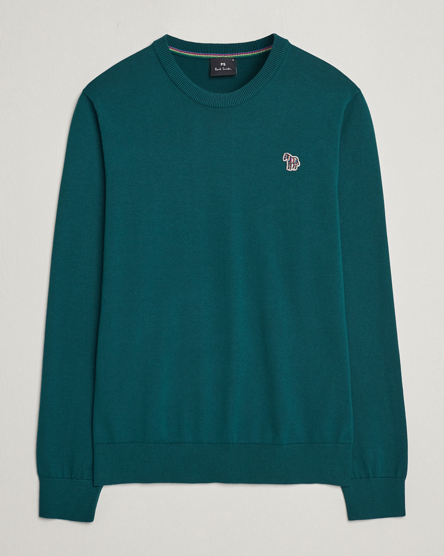 Herre | Trøjer | PS Paul Smith | Zebra Cotton Knitted Sweater Dark Green