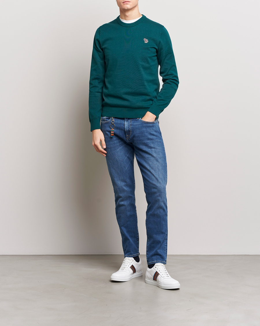 Herre | Trøjer | PS Paul Smith | Zebra Cotton Knitted Sweater Dark Green