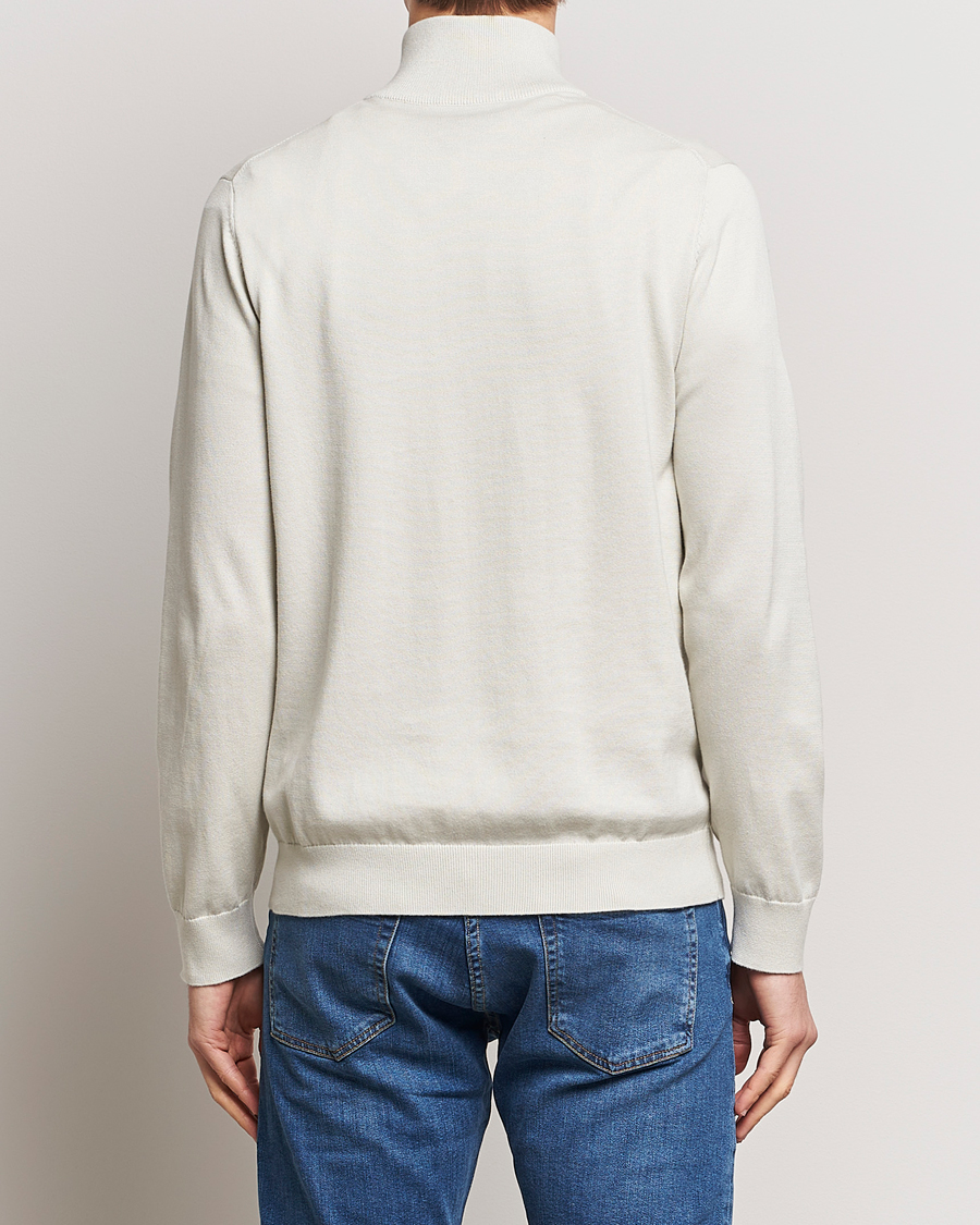 Herre | Trøjer | PS Paul Smith | Zebra Cotton Knitted Half Zip Washed Grey