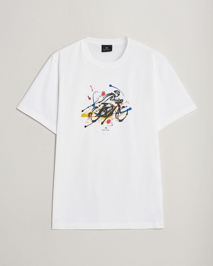 Herre | T-Shirts | PS Paul Smith | Cyclist Crew Neck T-Shirt White