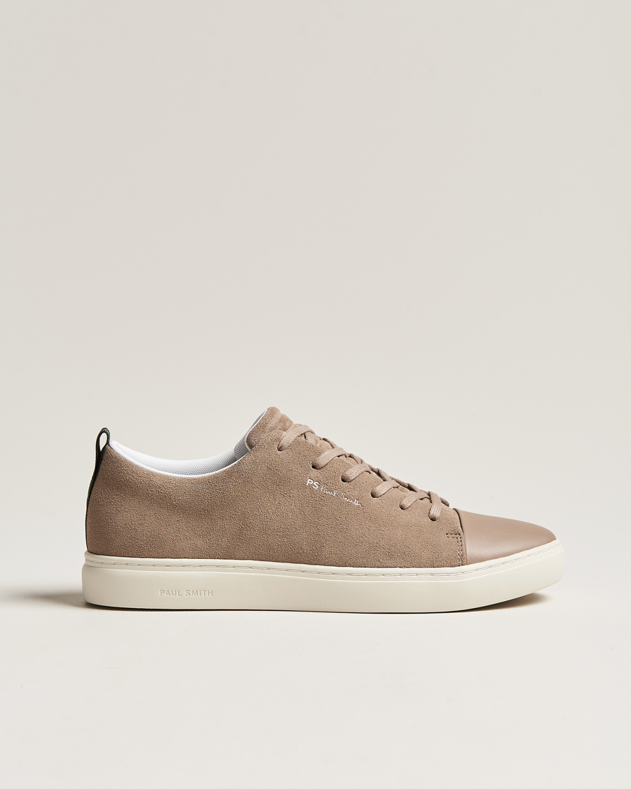 Herre | PS Paul Smith Lee Cap Toe Suede Sneaker Taupe | PS Paul Smith | Lee Cap Toe Suede Sneaker Taupe