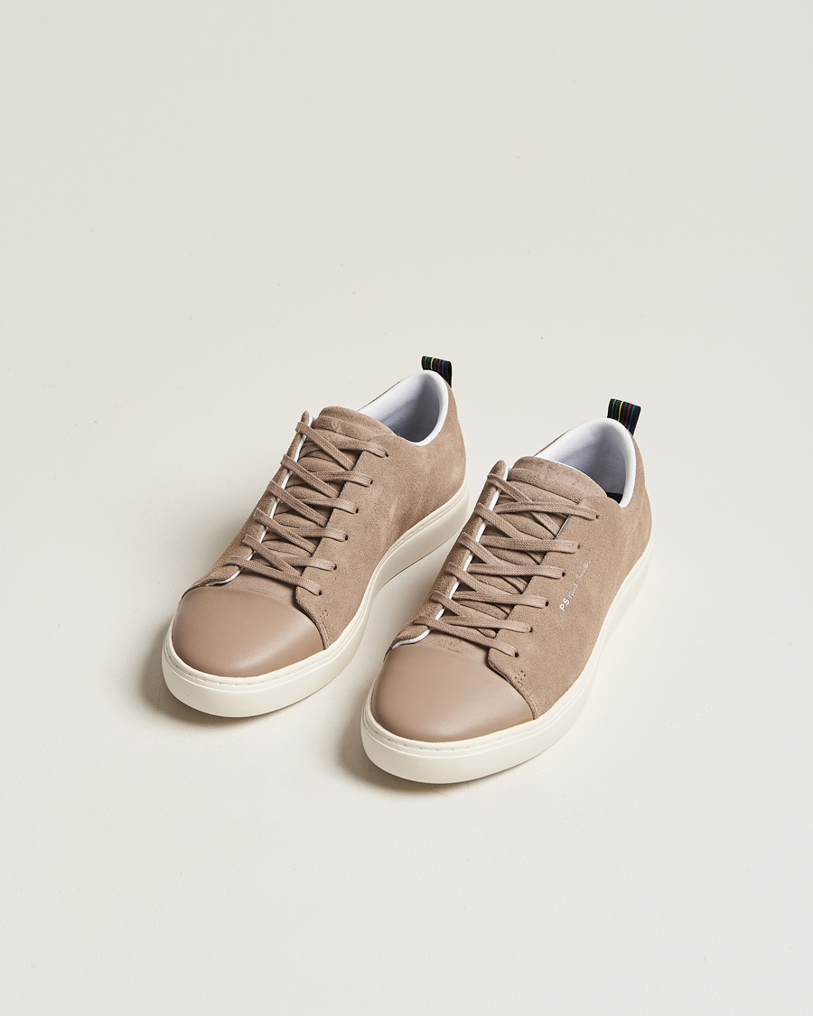 Herre |  | PS Paul Smith | Lee Cap Toe Suede Sneaker Taupe