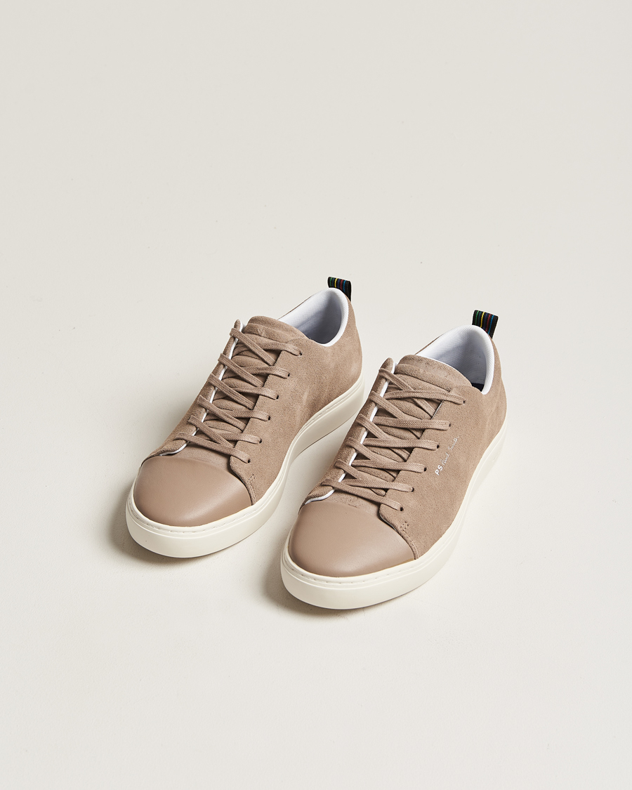 Herre | Sko i ruskind | PS Paul Smith | Lee Cap Toe Suede Sneaker Taupe